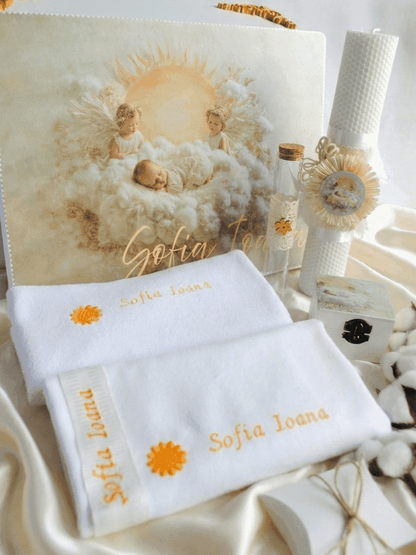 Trusou botez complet de lux personalizat Trusou botez complet de lux personalizat