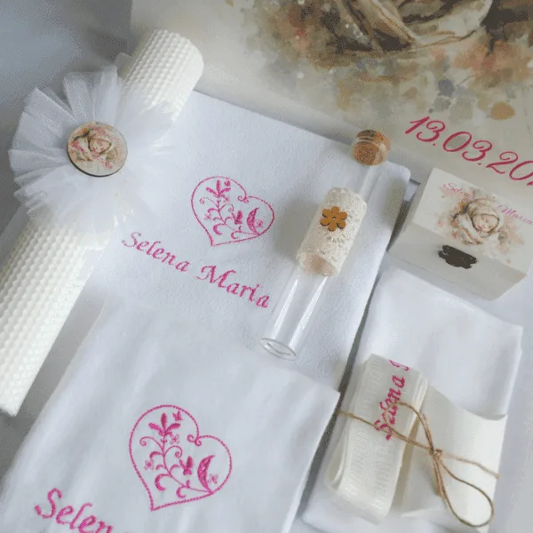 lumanare de botez personalizata sticluta mir prosop bumbac lumanare de botez personalizata sticluta mir prosop bumbac