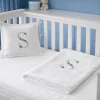 Lenjerie patut copil, personalizare cu litera nume, lenjerie cu initiala copil, personalizare cu nume, perna personalizata Lenjerie Patut 3 Piese Personalizata, Broderie cu Initiala