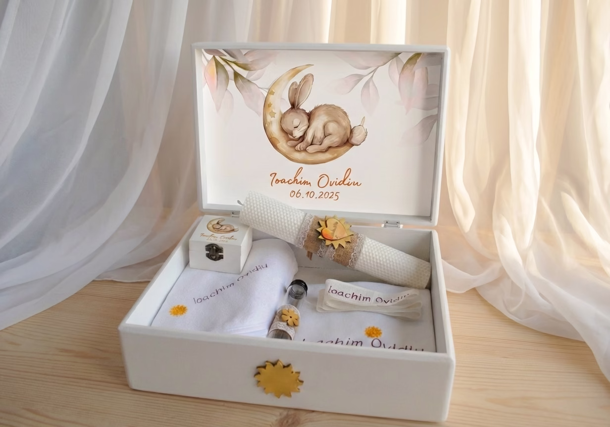 Trusou cufar lemn, personalizat, complet pentru biserica