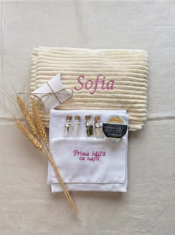 set complet ptima baita cu nasii cu geantuta personalizata