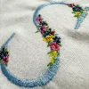 broderie initiala copil, set patut cu initiala broderie initiala copil, set patut cu initiala