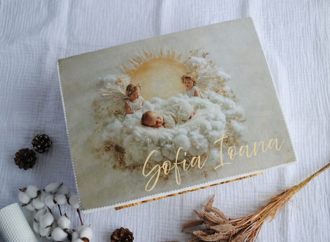 cutie botez de lemn, cutie trusou personalizata, ingeri