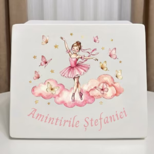Cufar de Lemn Personalizat, Balerina, Fete