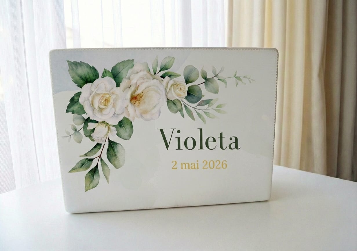 cutie de lemn personalizata, cutie trusou, cadou botez