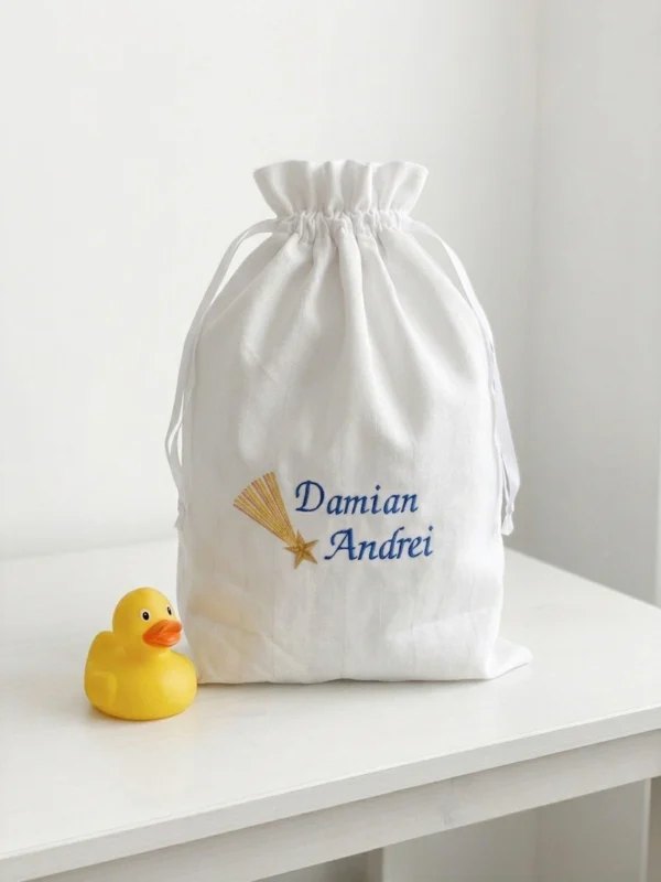 saculet cu nume copil, set baita cu mirodenii, baie copil dupa botez