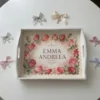 tavita marturii, tavita cruciulite botez personalizata