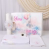 trusou complet castel cu baloane, trusou fete, trusou cutie lemn, personalizat