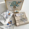 trusou cu ursulet, trusou personalizat baiat, trusou bleu