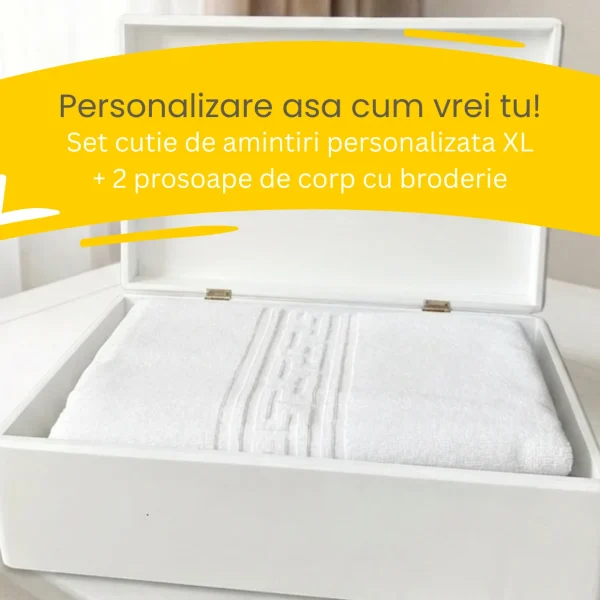 Set cutie de amintiri + 2 prosoape de corp Set cutie de amintiri + 2 prosoape de corp