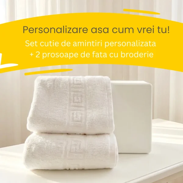 Set cutie de amintiri + 2 prosoape de fata