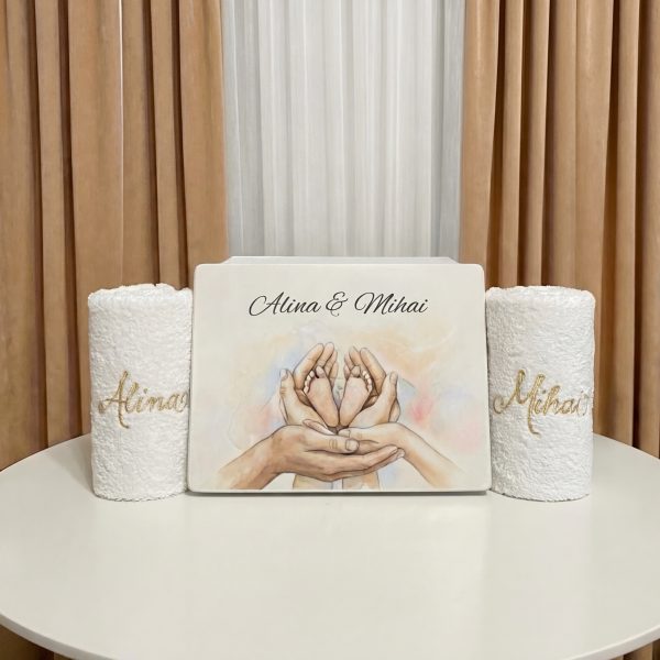 cadou nasi botez, prosoape brodate cu nume