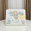 cutie amintiri elefantel, balon cu aer cald, cutie de lemn personalizata cu elefant, baloane