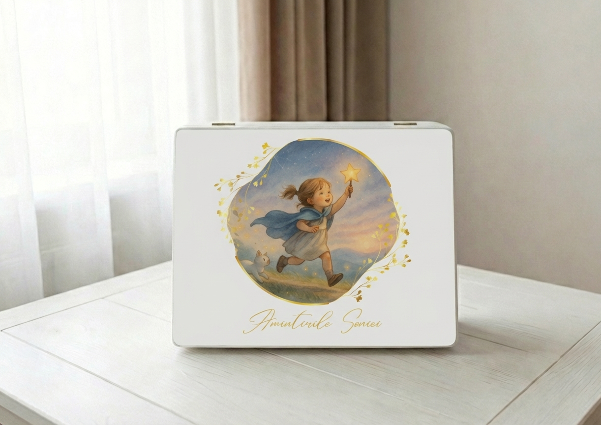 cutie amintiri fetita, cadou personalizat fata