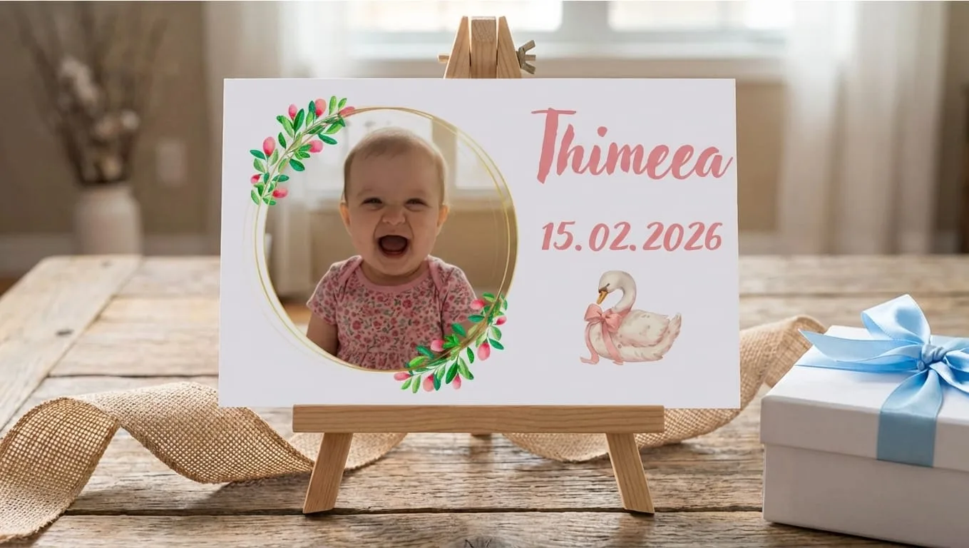 magnet de frigider cu poza, magneti marturii personalizate, lebada
