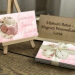 marturii botez magneti personalizati, magneti frigider fetite, marturii botez fata