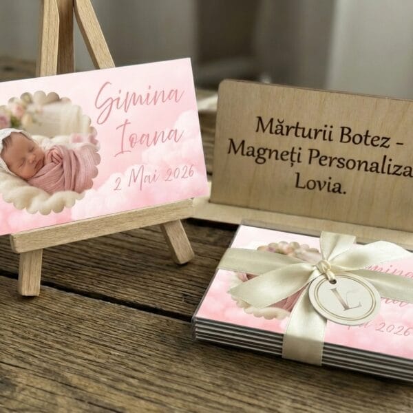 marturii botez magneti personalizati, magneti frigider fetite, marturii botez fata