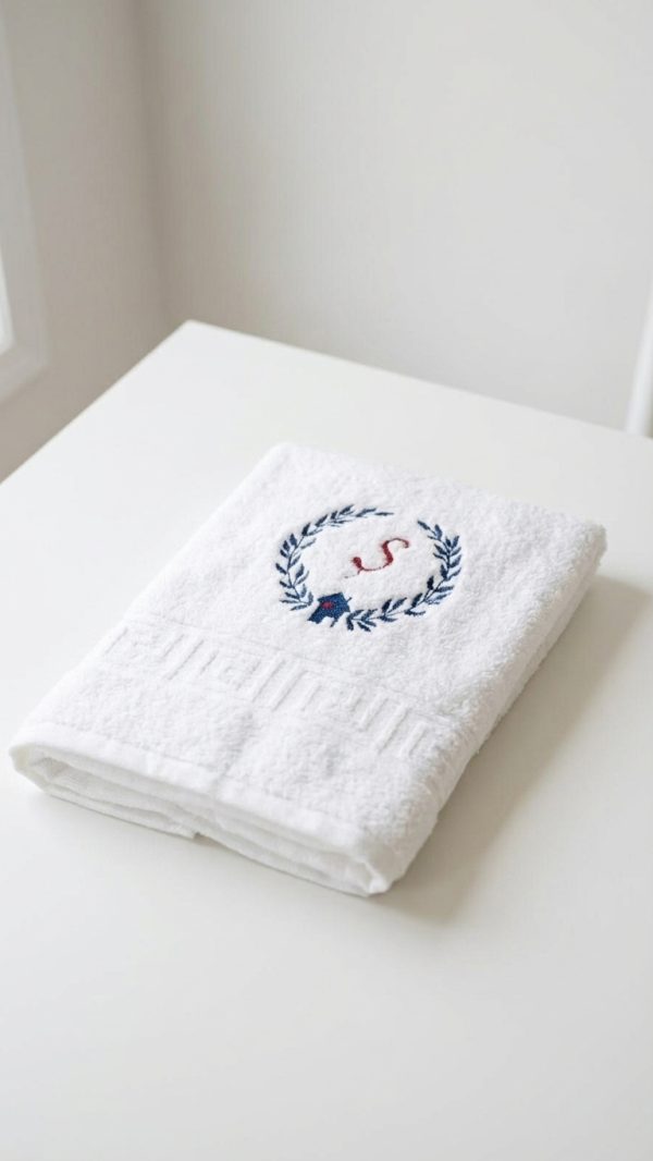 prosop brodat cu initiala, cadou prosop brodat