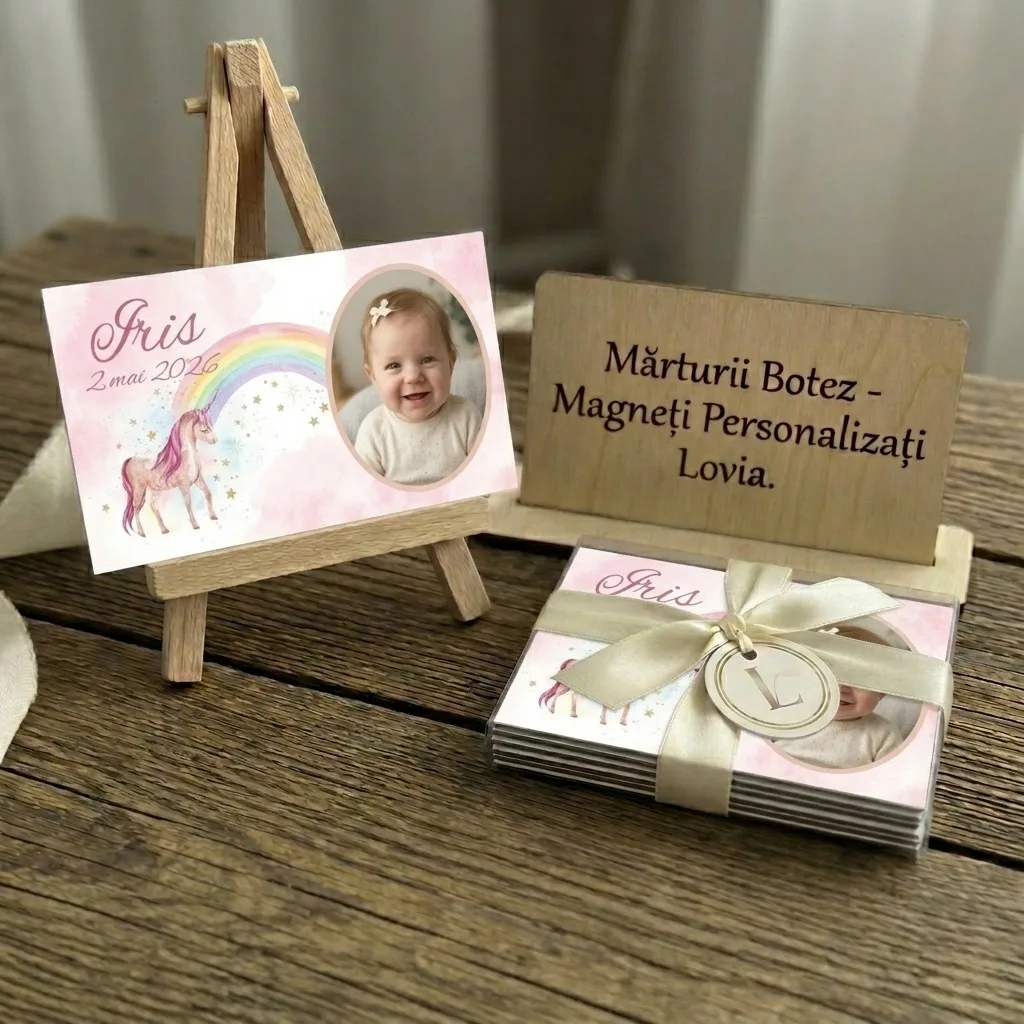 marturii botez curcubeu, magneti unicorn fete