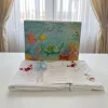 trusou botez tema marina, trusou fara lumanare, trusou in cutie de lemn cu pesti